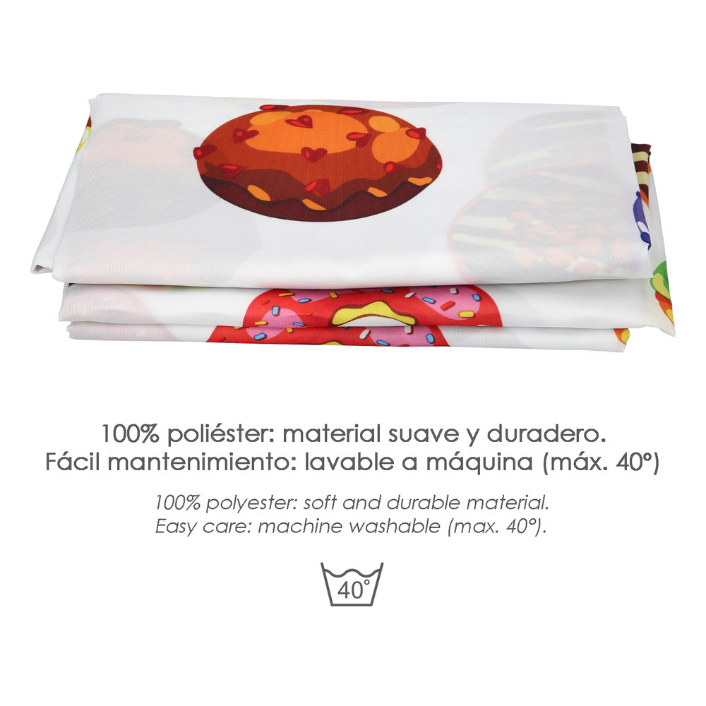 Cortina de duche donuts 180x200 cm impermeável