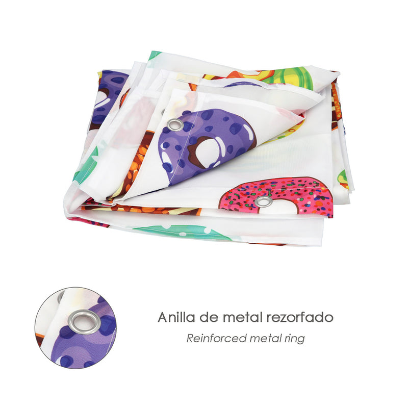 Cortina ducha donuts 180x200 cm. impermeable