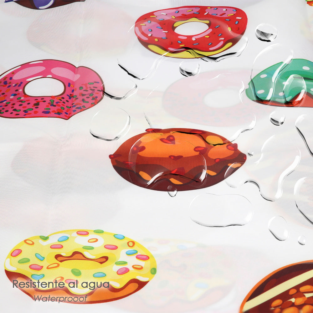 Cortina ducha donuts 180x200 cm impermeable