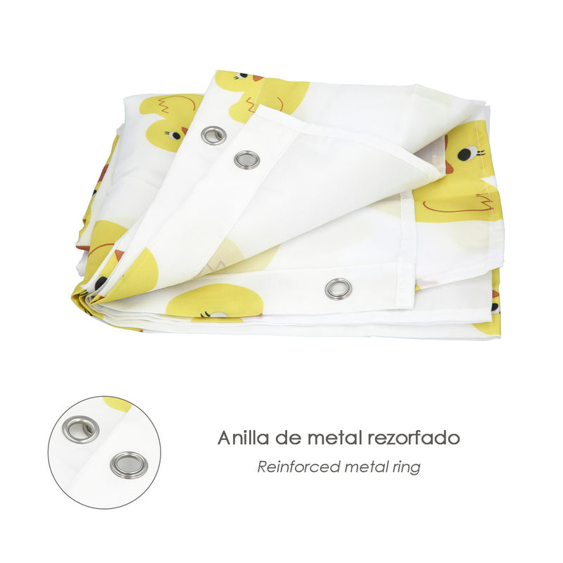 Cortina ducha patitos 180x200 cm. impermeable