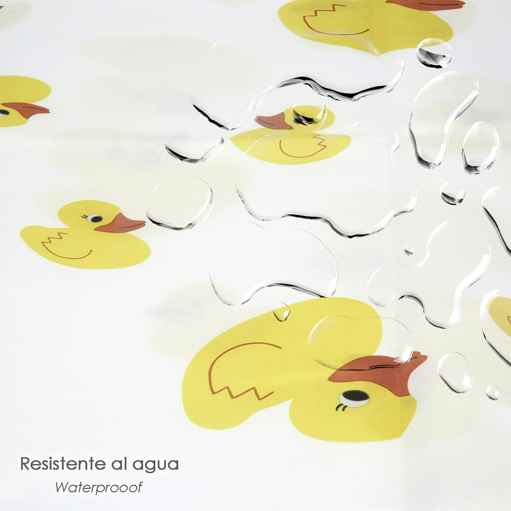 Rubber duck shower curtain 180x200 cm waterproof