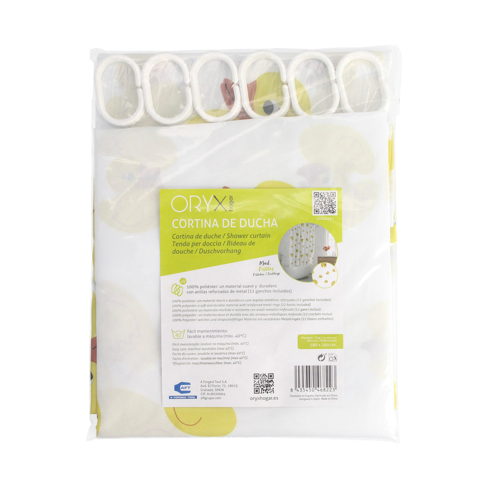 Rubber duck shower curtain 180x200 cm waterproof