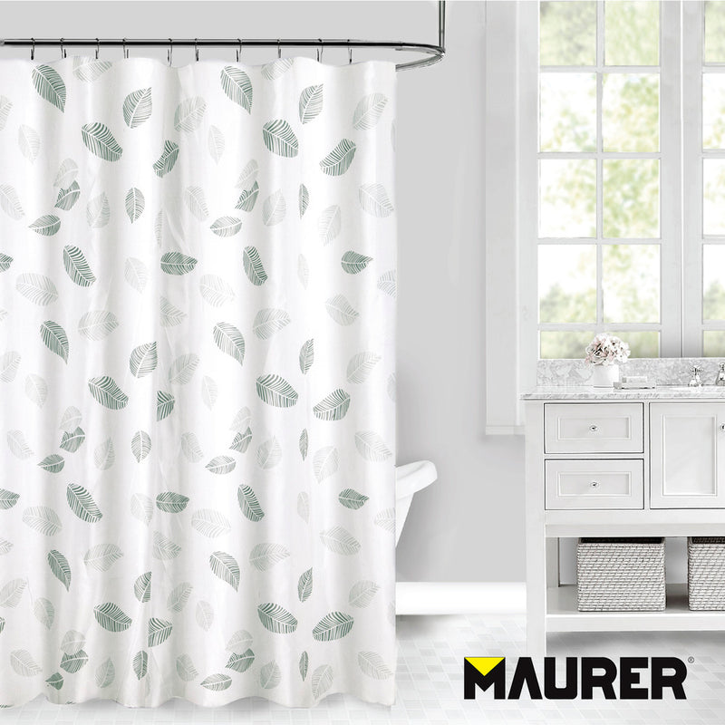 Cortina ducha tela hojas 180 x 200 cm. cortina baño, cortina tela impermeable con anillas