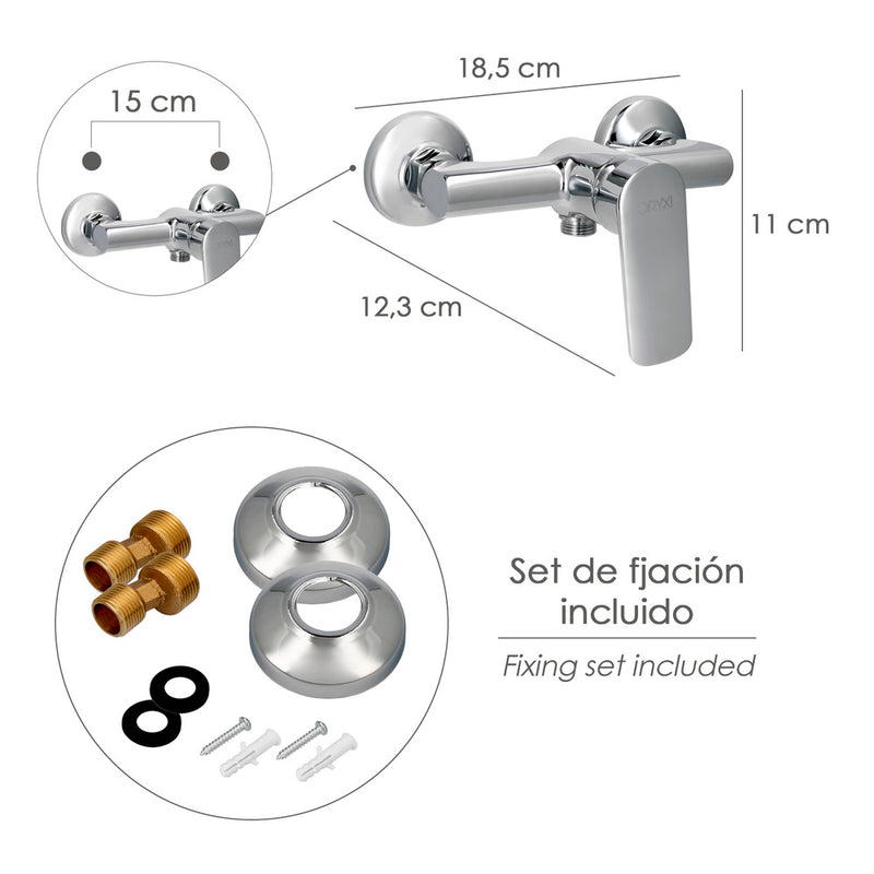 Monomando ducha "hamburgo" grifo baño, grifo encimera, grifo cocina, grifo mezclador. cartucho ceramico ø 35 mm