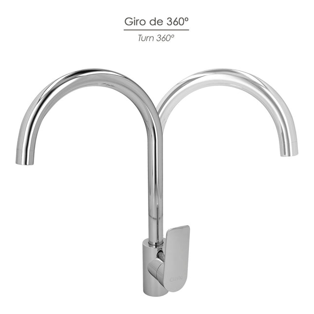 Monomando "hamburgo" fregadero instalacion fácil. cartucho cerámico de 35mm