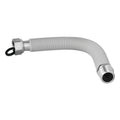 Extendable corrugated stainless steel water pipe. Length 22.5 to 30 cm, 1/2" connections