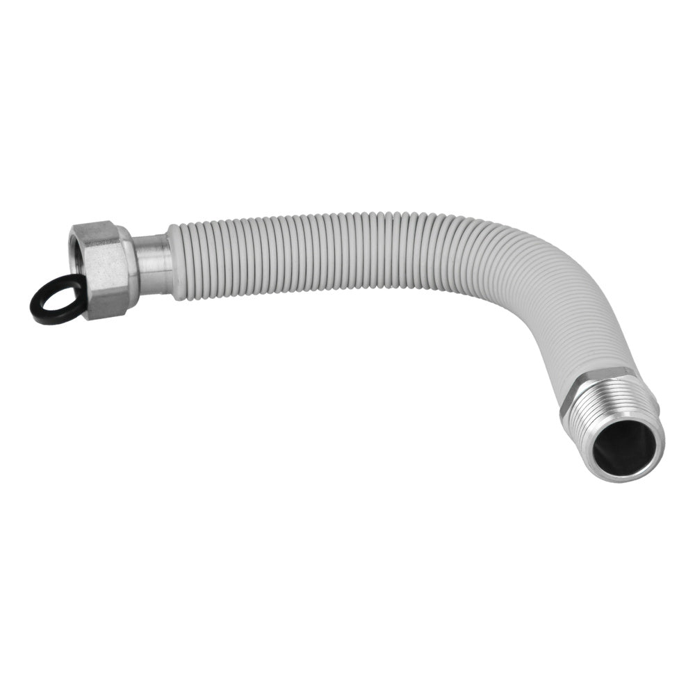 Tubo extensível água aço inox corrugado. Comprimento de 22,5 a 30 cm, ligações 1/2"