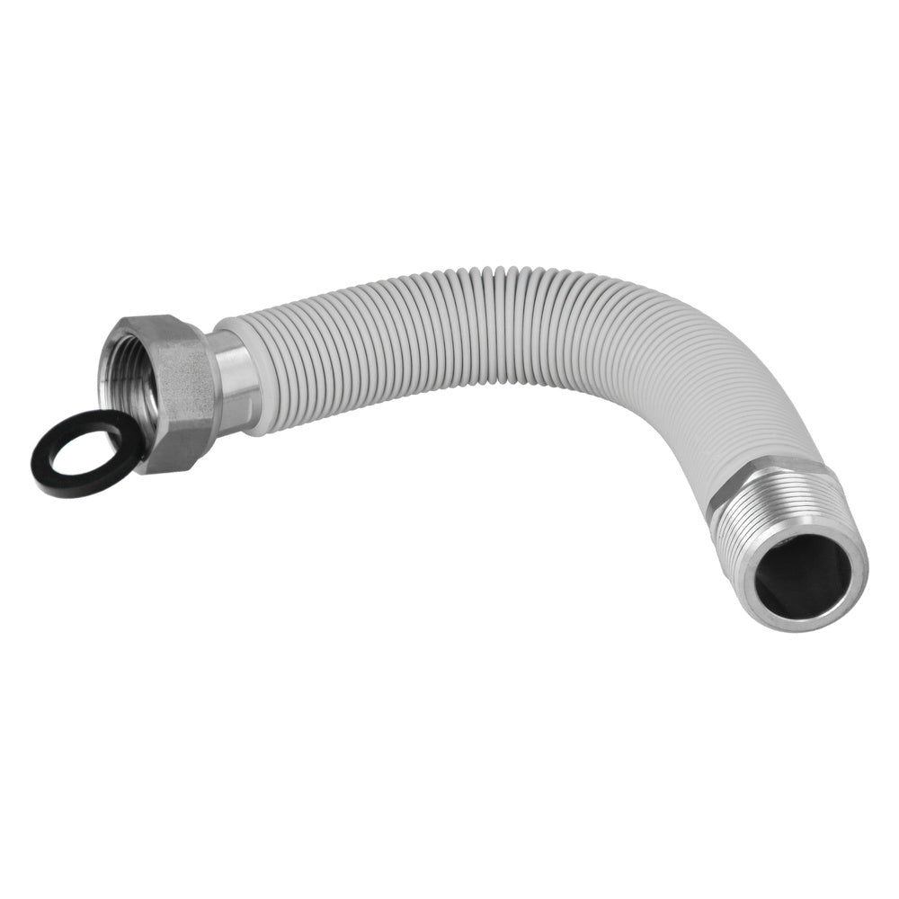 Tubo extensível água aço inoxidável corrugado. Comprimento de 22,5 a 30 cm ligações 3/4"