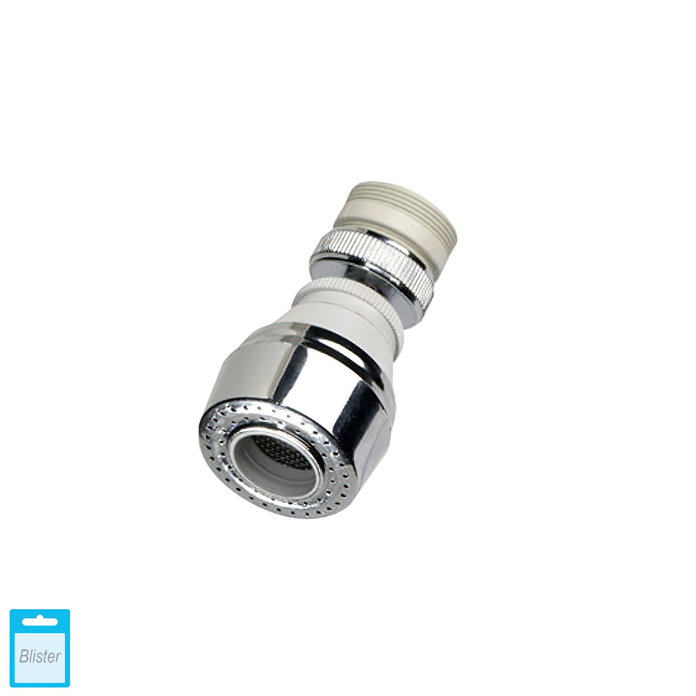 Economizer atomizer with a chrome and white ball joint with male/female adapter