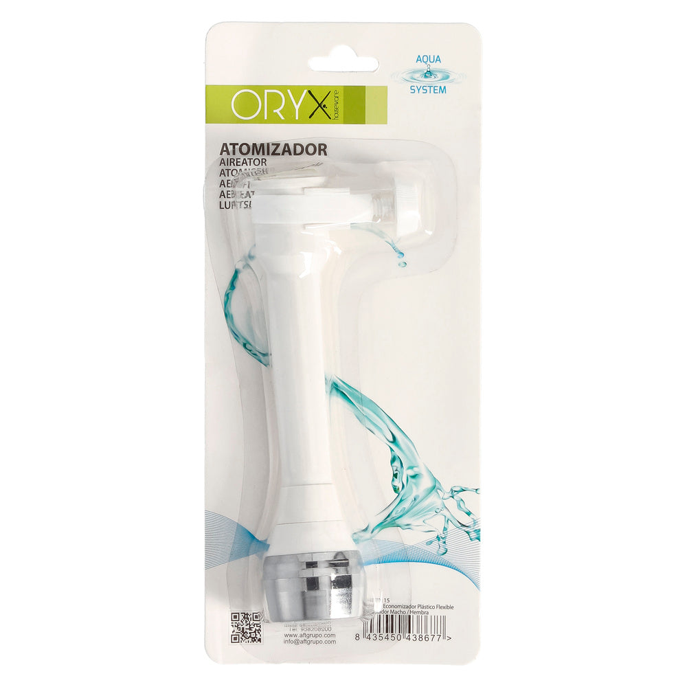 Flexible plastic economizer atomizer with male/female adapter