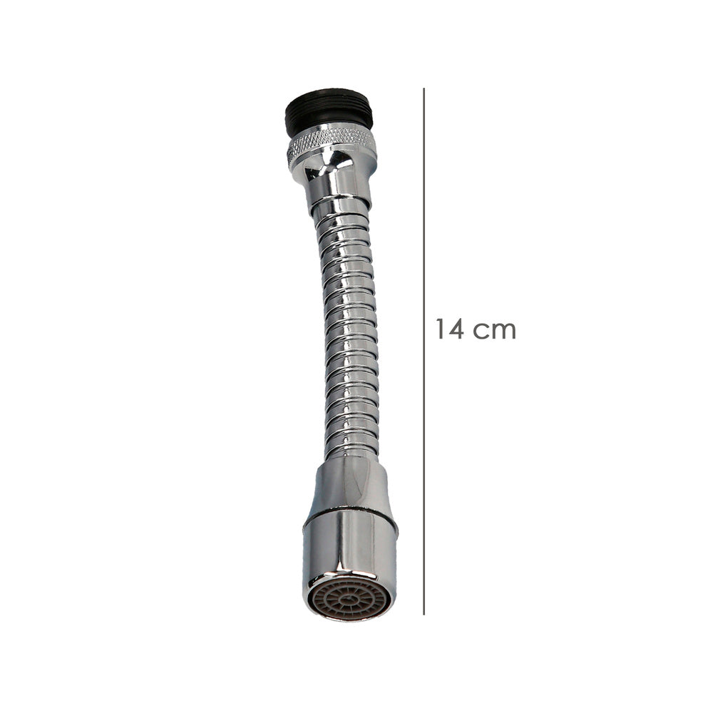 Flexible metal water-saving spray head with male/female adapter