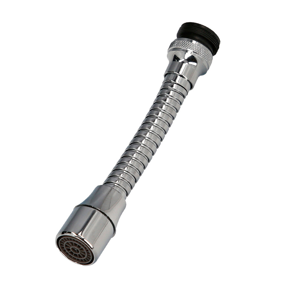 Flexible metal water-saving spray head with male/female adapter