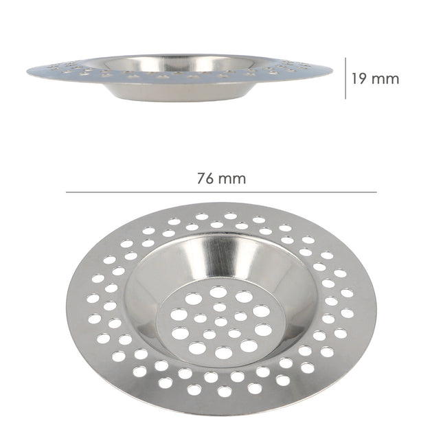 Filtro cestillo para lavabo / fregadero inoxidable 8 cm