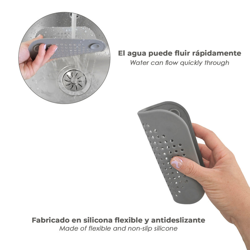Protector desagüe silicona cocina baño 145 x 145 mm