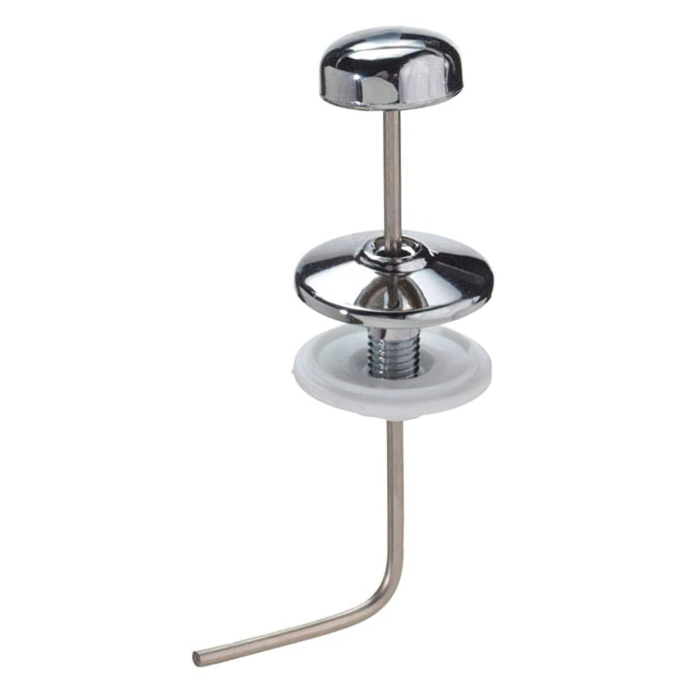 Puxador cromado de descarga com ângulo vertical baixo, 120 mm
