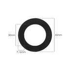Junta plana ancha 1 1/2" 30 x 44,5 x 2,5 mm bolsa 100 unidades