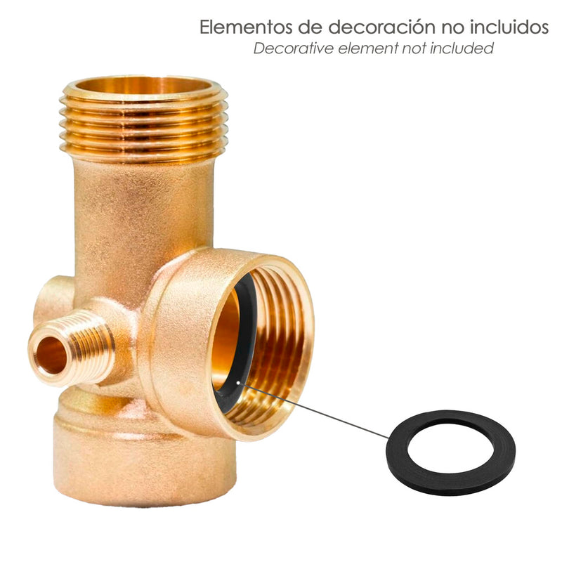 Junta plana ancha 1 1/2" 30 x 44,5 x 2,5 mm bolsa 100 unidades