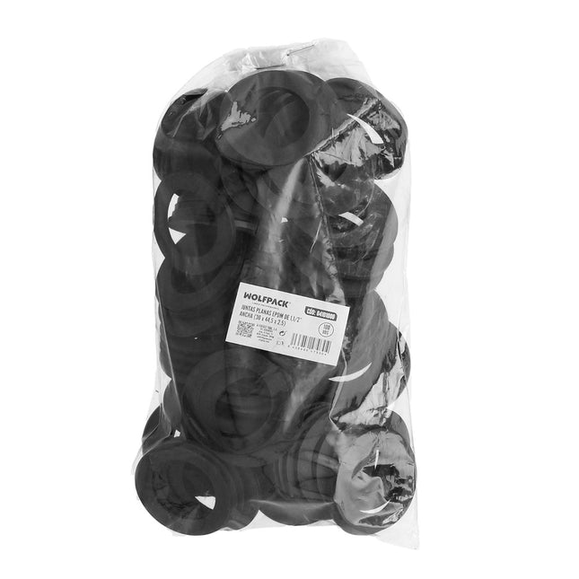 Junta plana ancha 1 1/2" 30 x 44,5 x 2,5 mm bolsa 100 unidades