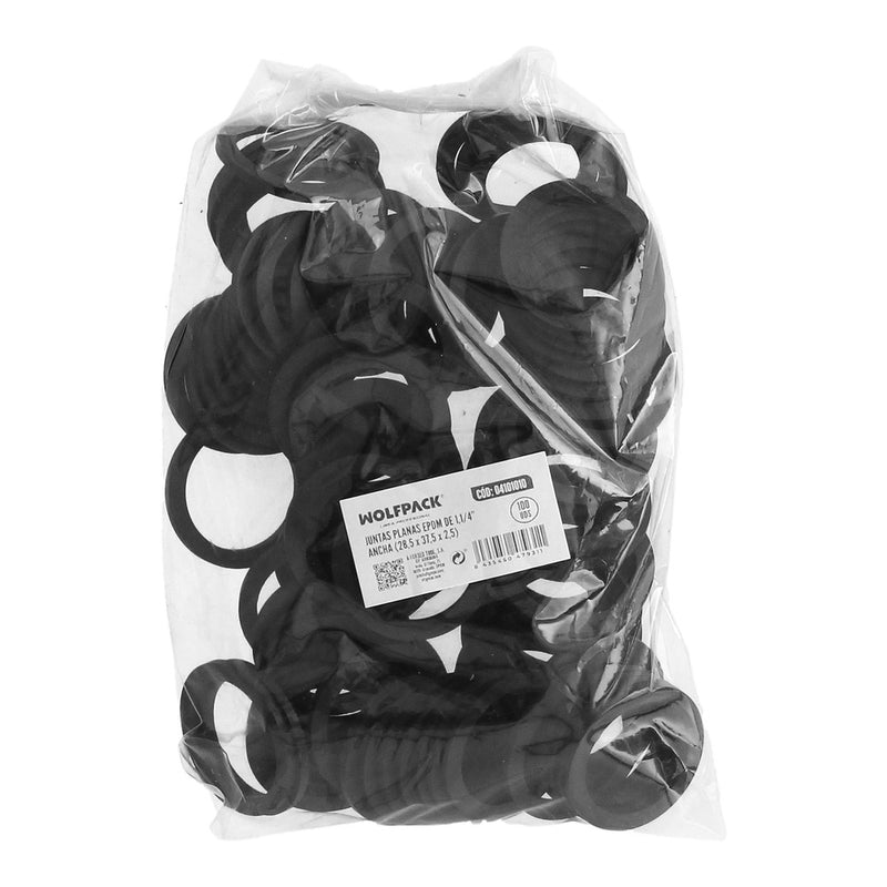 Junta plana ancha 1 1/4"  28,5 x 37,5 x 2,5 mm bolsa 100 unidades