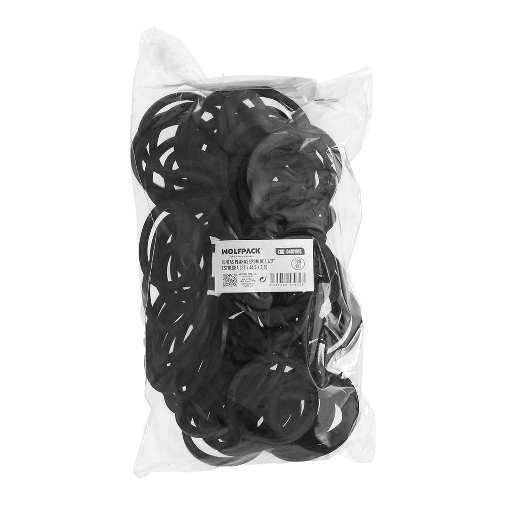 Narrow flat gasket 1 1/2" 37 x 44.5 x 2.5 mm bag of 100 units