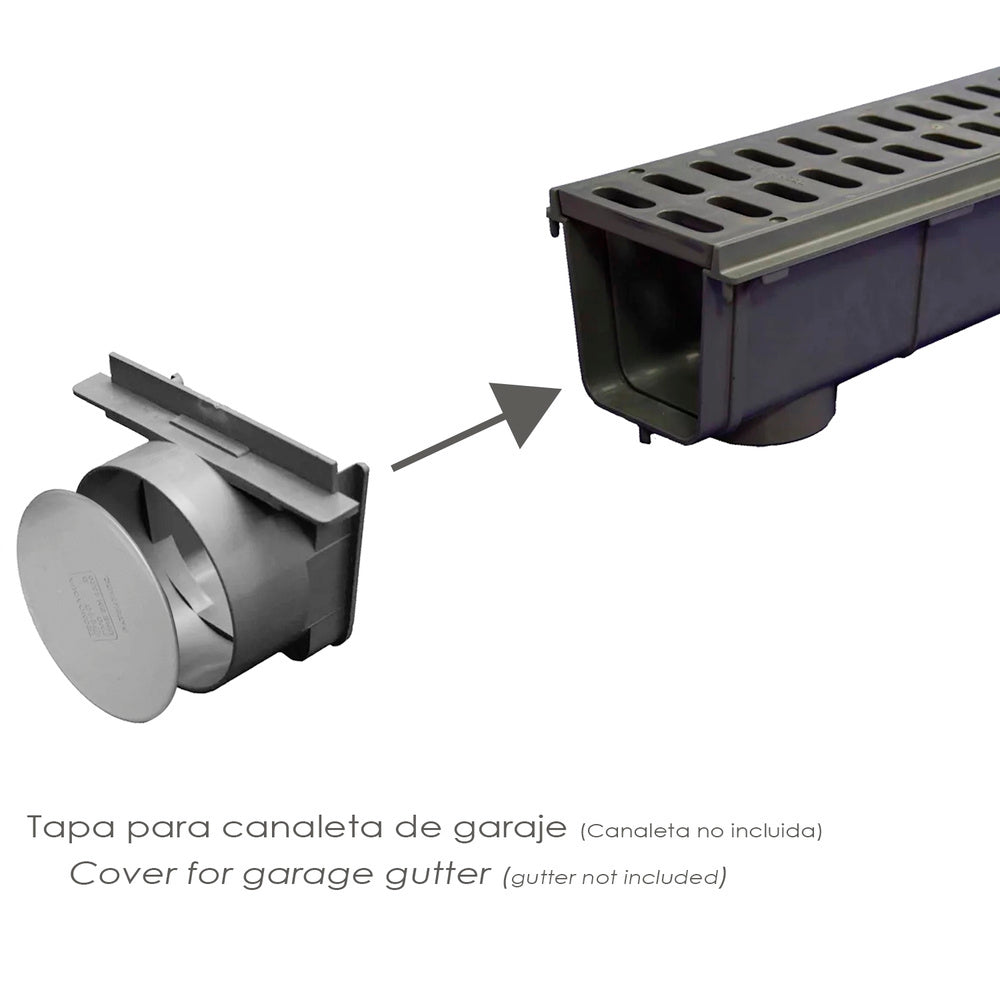 Tampa de escoamento de garagem com saída de ø 110 mm
