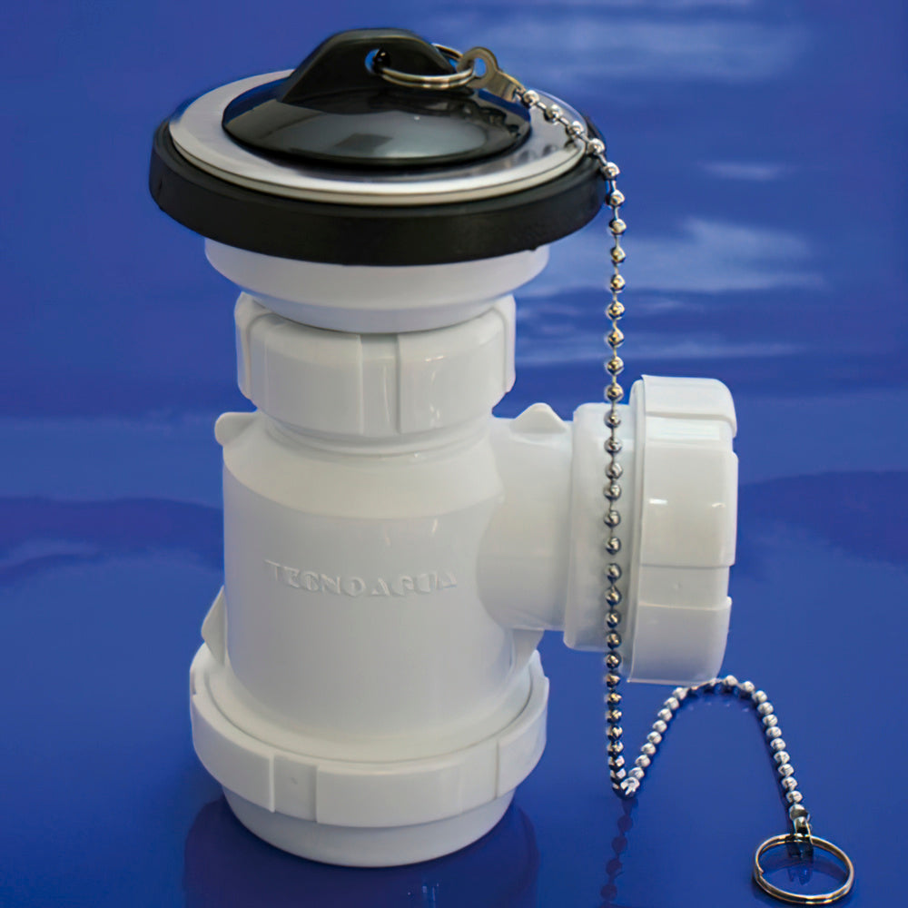 Sifón botella extensible t-3-m  1 1/2  mini con válvula y tapón