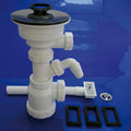 Sifón botella extensible t-2er  1  1/2 con rebosadero, válvula y tapón