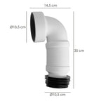 Extendable toilet connector t-138 angled