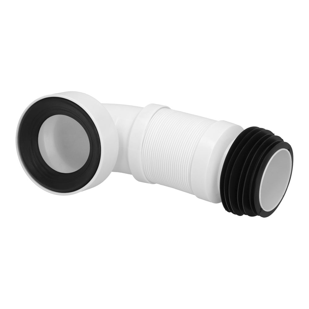 Extendable toilet connector t-138 angled