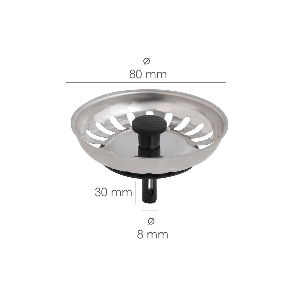Sink basket strainer plug, stainless steel t-93bp-115 1 1/2