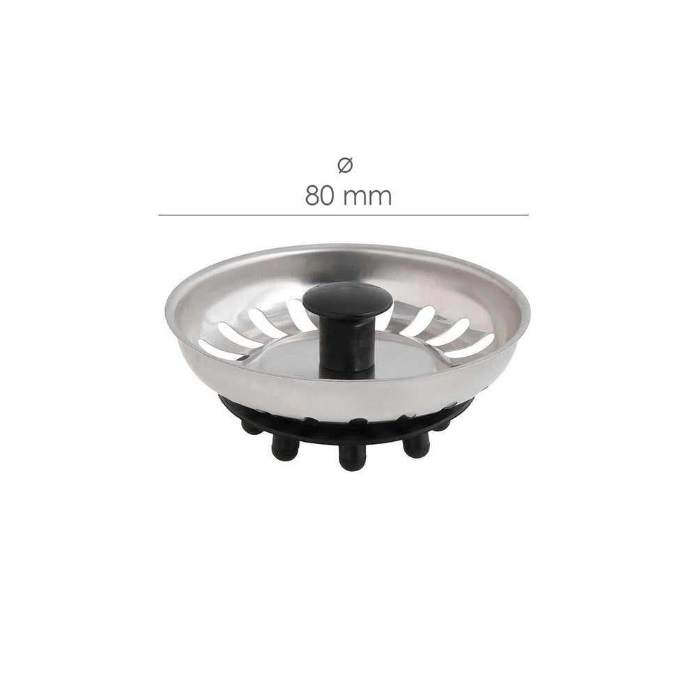 Basket strainer plug for sink, stainless steel t-93-115 1 1/2