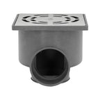 Stainless steel syphonic floor drain v-h 104x104 / 50mm