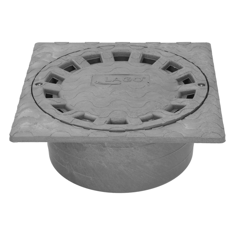 Ralo sifónico em PVC 20x20 cm saída de ø 90 / 110 mm