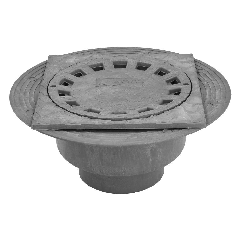 PVC Siphonic Floor Drain 200x200 mm / Outlet ø 90-110 mm