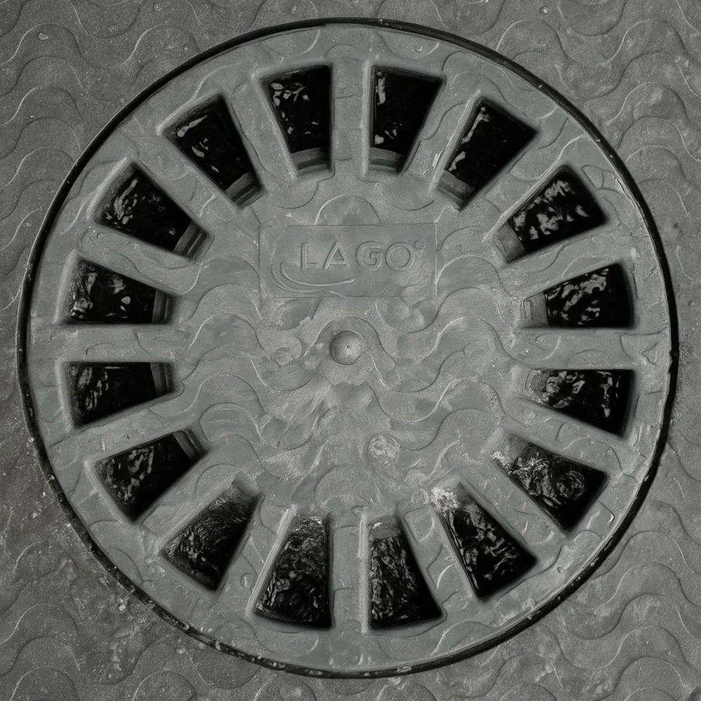 Horizontal PVC Siphonic Floor Drain 250x250 mm outlet ø 90 - 110 mm
