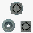 Horizontal PVC Siphonic Floor Drain 250x250 mm outlet ø 90 - 110 mm