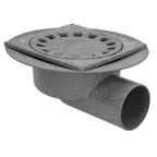 Horizontal PVC floor drain 200x200/90mm