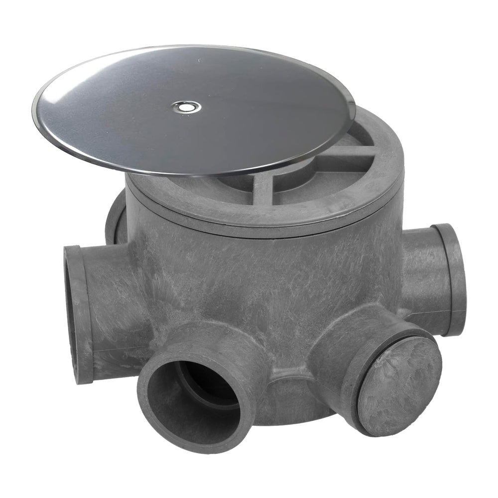Bote sifónico pvc tuberías ø 110 mm salidas ø 50 y 40 mm altura 105 mm