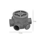 Sifão de pavimento em PVC para tubagens ø 110 mm saídas ø 50 e 40 mm altura 90 mm
