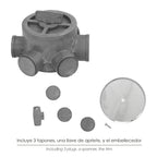 Sifão de pavimento em PVC para tubagens ø 110 mm saídas ø 50 e 40 mm altura 90 mm