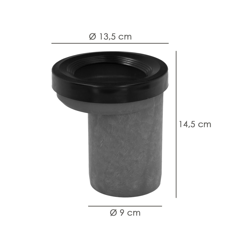 Manguito de sanita PVC excêntrico 90 mm