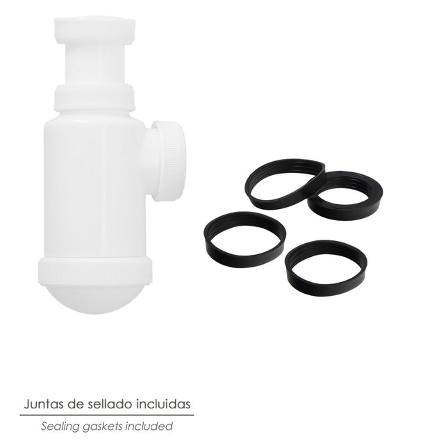 Sifon botella extensible  1 1/2  tuerca loca