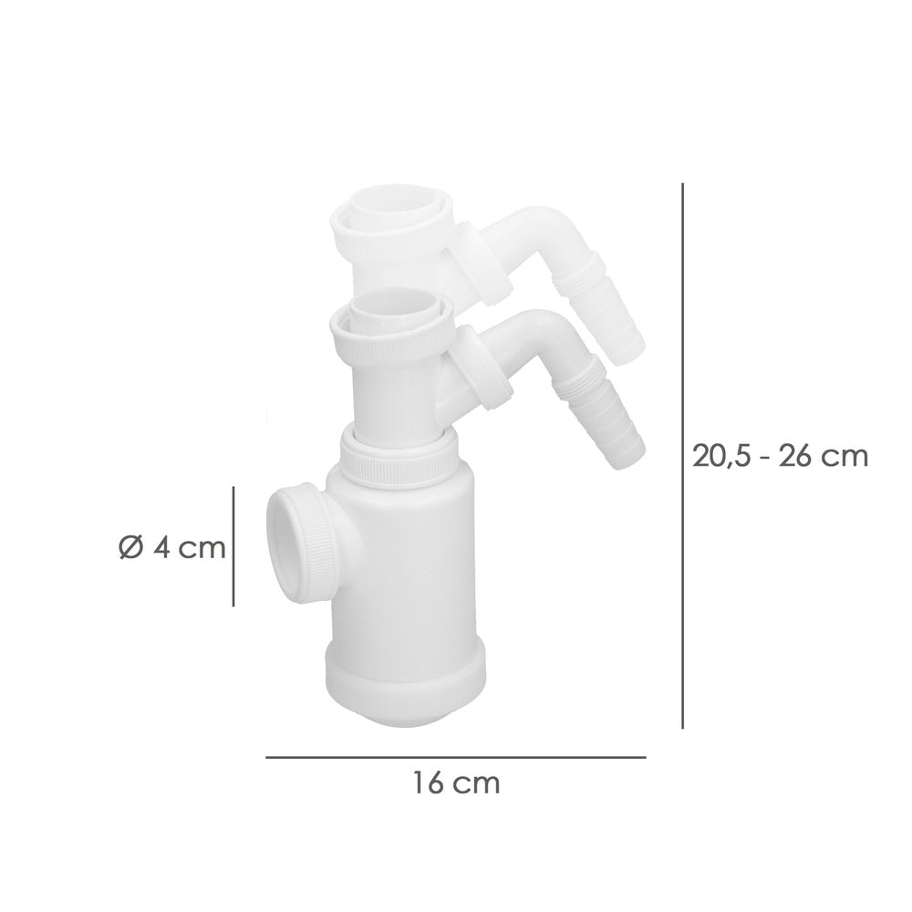 Sifão garrafa extensível t-4-t 1 1/2 tomada máquina de lavar roupa