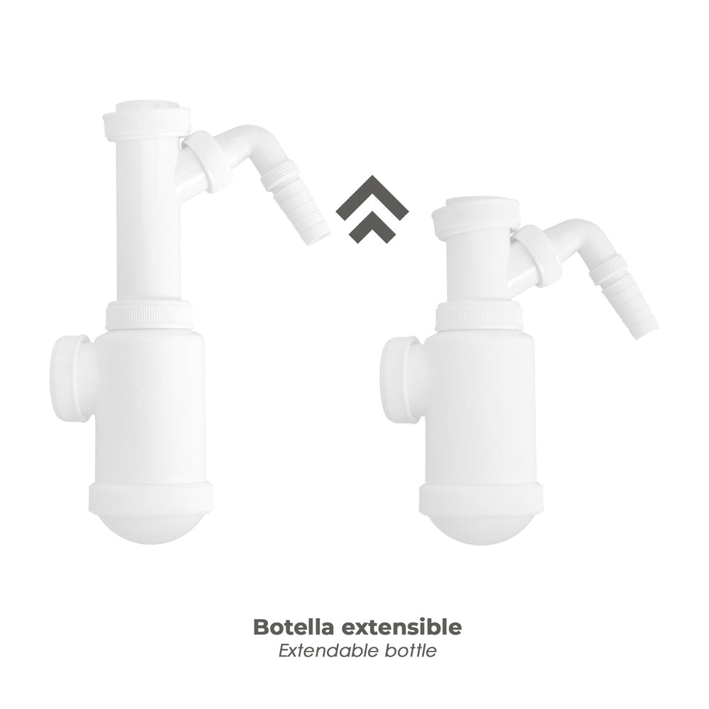 Sifão garrafa extensível t-4-t 1 1/2 tomada máquina de lavar roupa