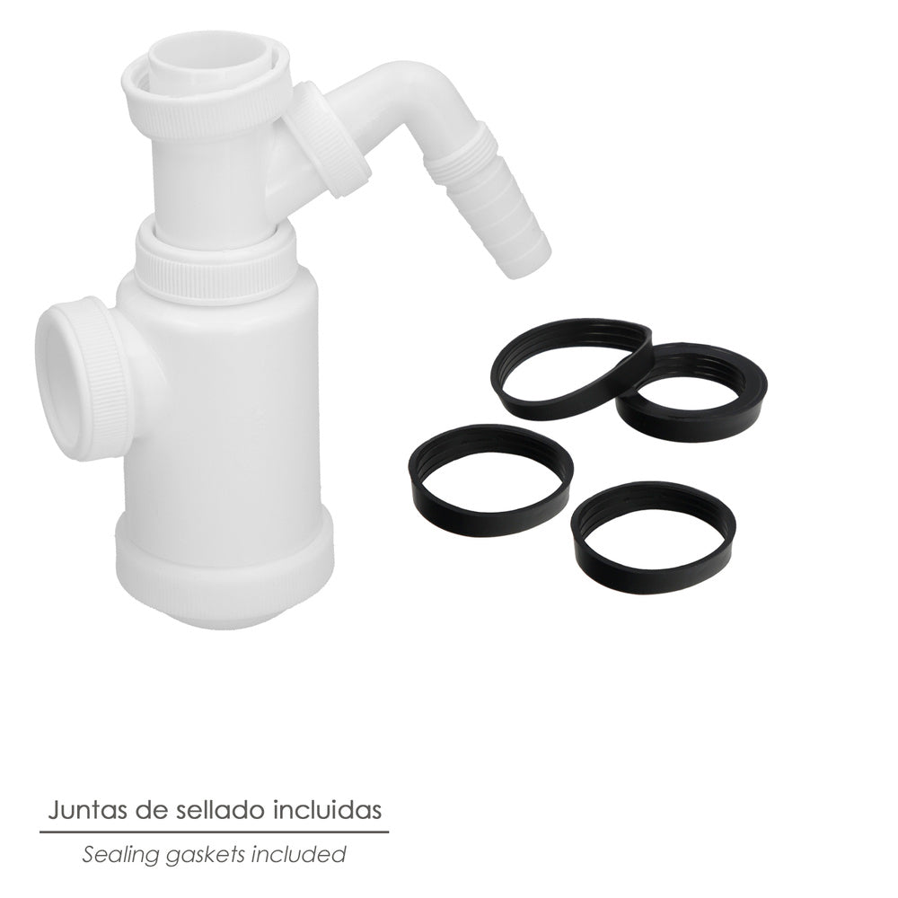 Sifão garrafa extensível t-4-t 1 1/2 tomada máquina de lavar roupa