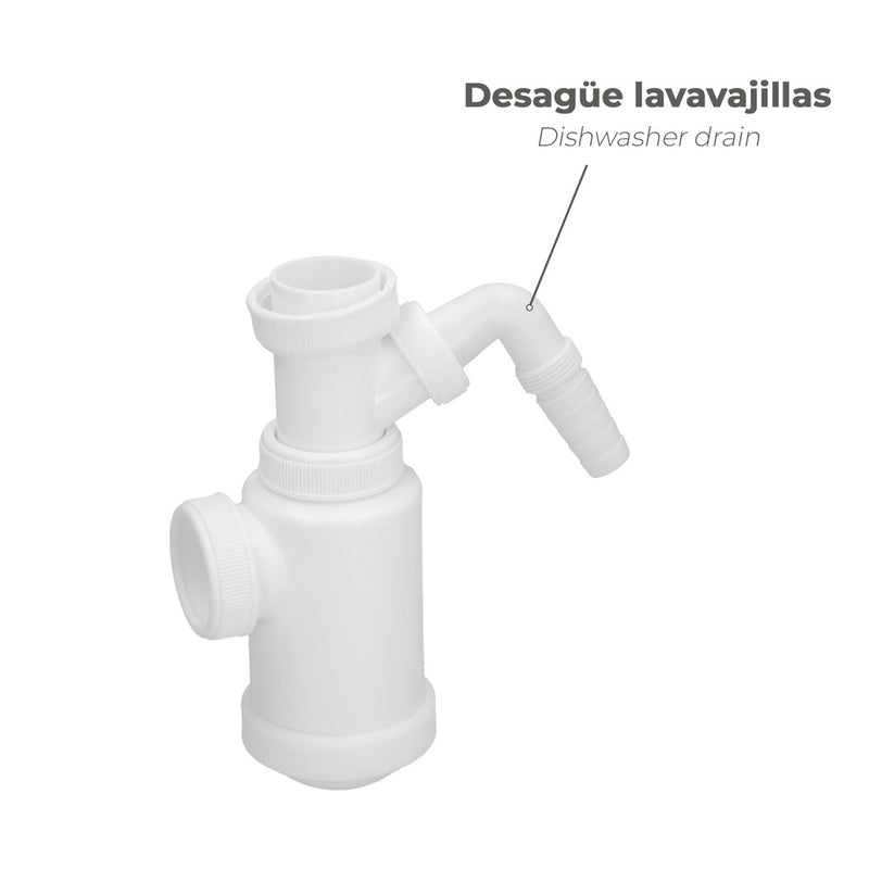 Sifon botella extensible t-4-t  1  1/2 toma lavadora