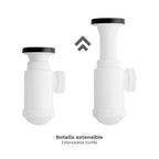 Bottle trap extensible 1 1/2 with valve and stopper