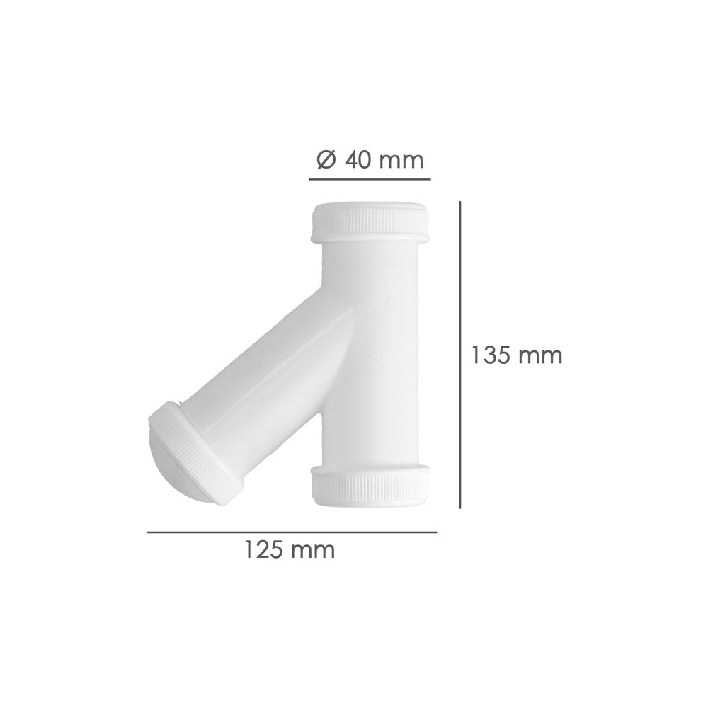 Sifão em Y, 1 1/2" saída ø 40 mm para tubos lisos