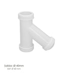 Sifão em Y, 1 1/2" saída ø 40 mm para tubos lisos