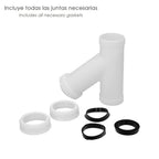 Sifão em Y, 1 1/2" saída ø 40 mm para tubos lisos